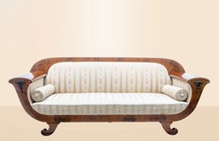 elegant sofa in walnut