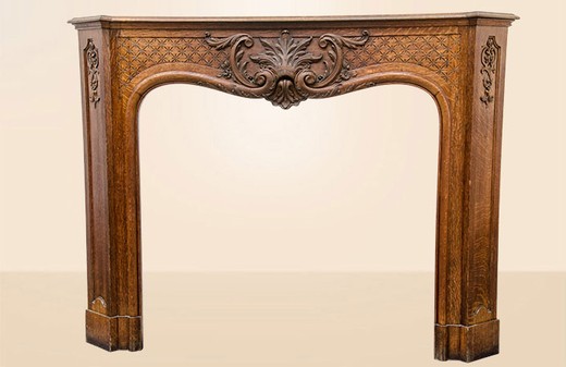 antique oak fireplace