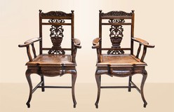 antique pair armchairs