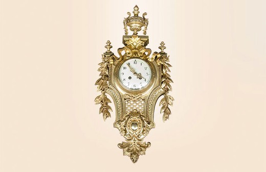 antique brass wall clock