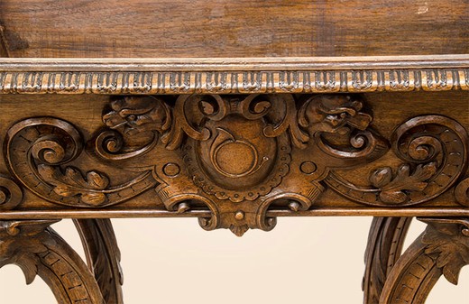 furniture antique table with carving