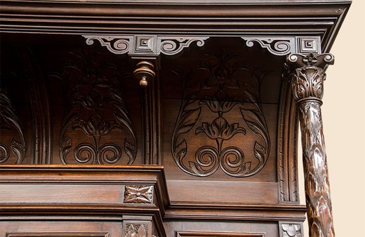 antique furniture cabinet in walnut