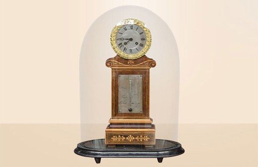 антикварные часы с барометром