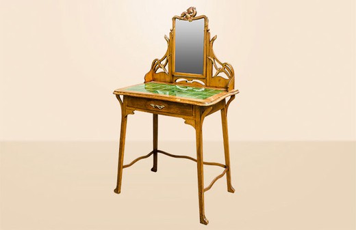 антикварный стол для письма из ореха