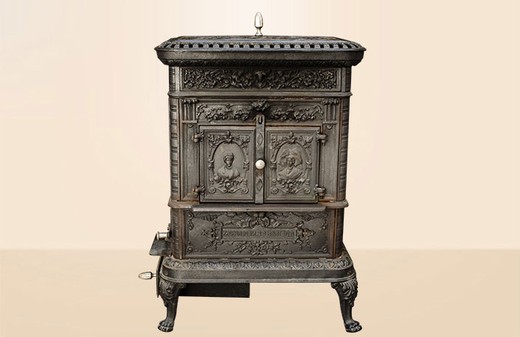 antique fireplace cast iron