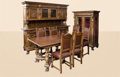 antique henri II dining room set