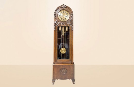 антикварные напольные часы из дуба, 19 век