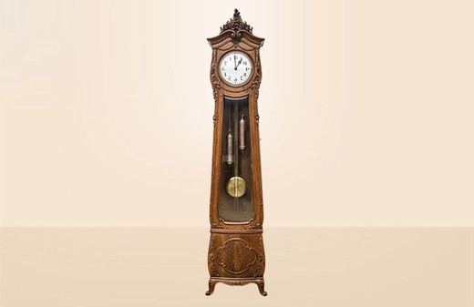 антикварные напольные часы людовик 15 из ореха