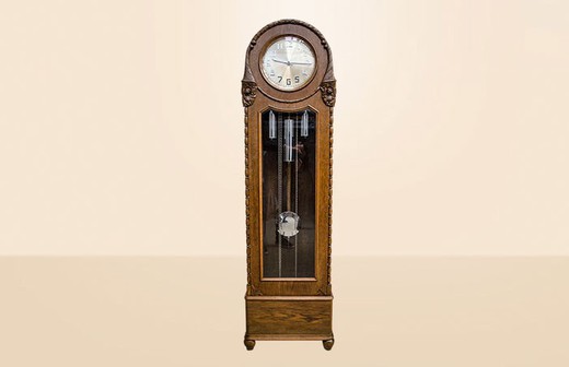 антикварные напольные часы из дуба, конец 19 века