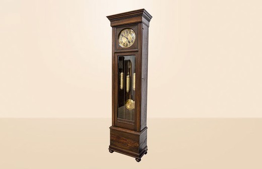 старинные напольные часы из дуба, конец 19 века