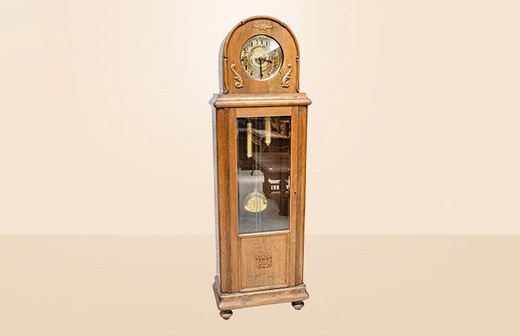 старинные напольные часы из дуба, 19 век