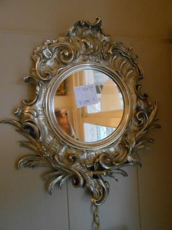 старинное зеркало с серебрением