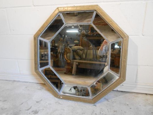 old octagon shape mirror