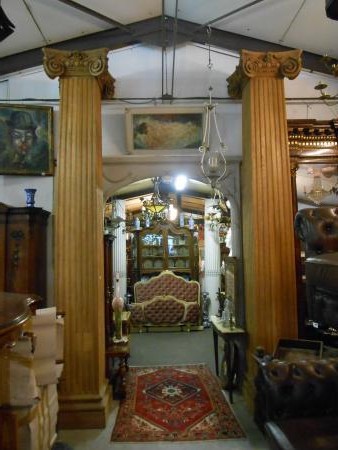 antique oak columns