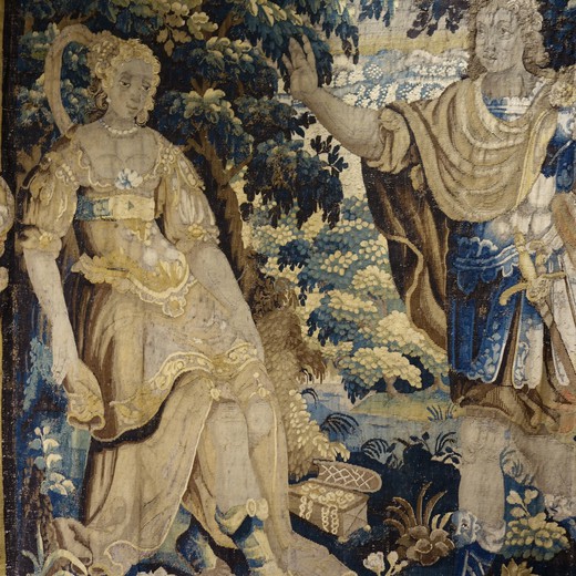 Antique tapestry "Engagement"