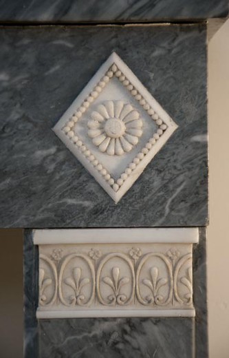 old marble fireplace