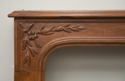 vintage wood fire mantel