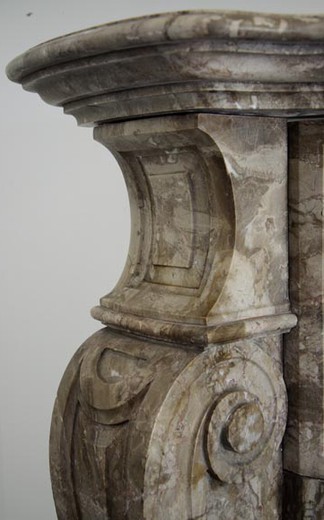 мебель антик - мраморный камин в стиле рококо