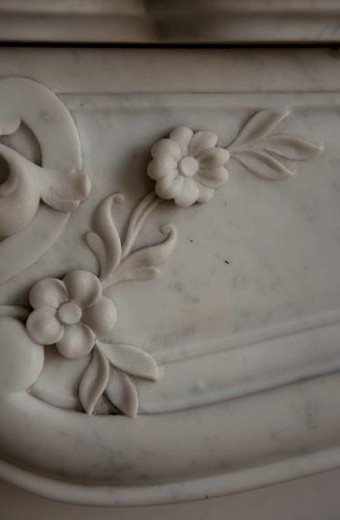 marble fireplace mantel rococo