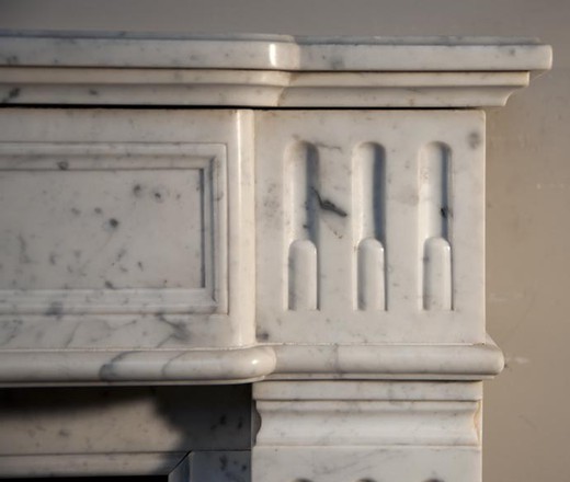 antique white marble fireplace mantel