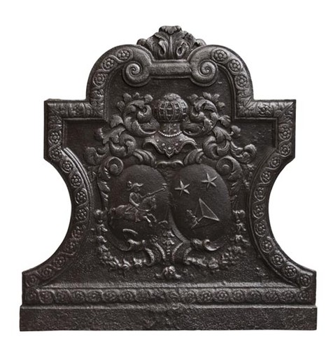 antique cast iron fireback