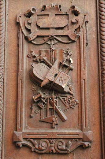 oak double door antique