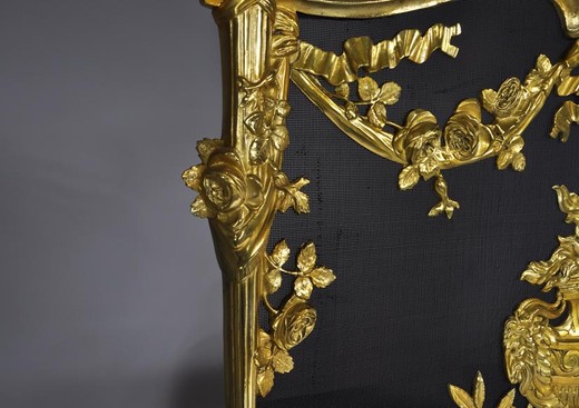 old bronze firescreen