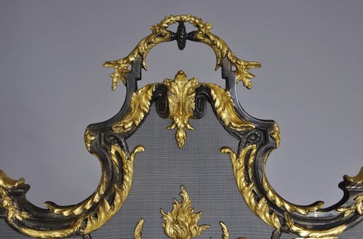 винтажный каминный экран, бронза и патина, 19 век