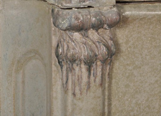 антикварный мраморный камин ар-нуво