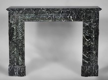 antique green marble fireplace