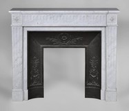 carrara marble antique fireplace Louis XVI