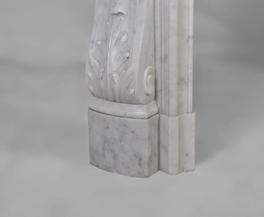 винтажный каминный портал из мрамора, людовик 15