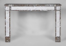 antique red marble fireplace