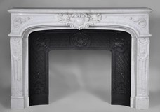 carrara marble regency style fireplace