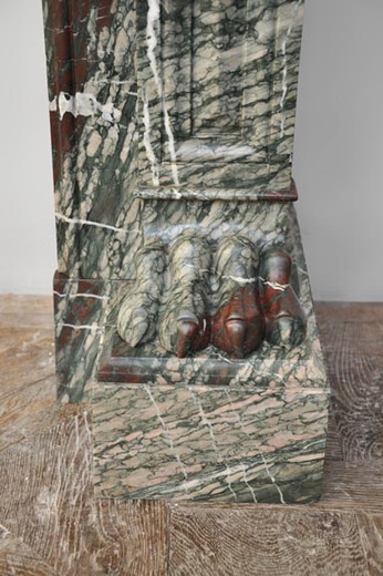 винтажный камин из мрамора, стиль наполеон 3