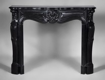 beautiful Louis XV black marble fireplace