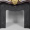antique Louis XV griotte marble fireplace with gilded bronze