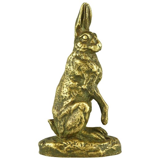 антикварная скульптура бронзовый заяц