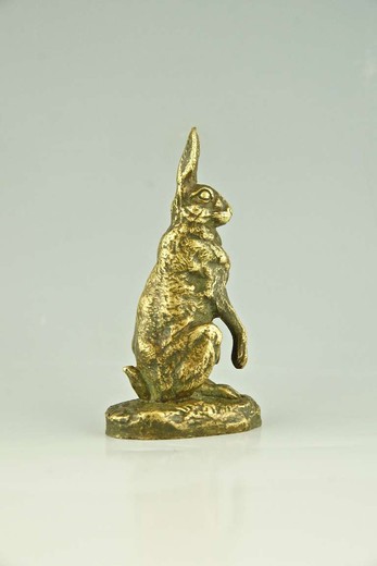 старинный заяц из бронзы, 1880 год