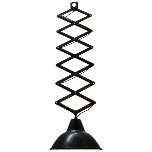 антикварный ножничный светильник из металла