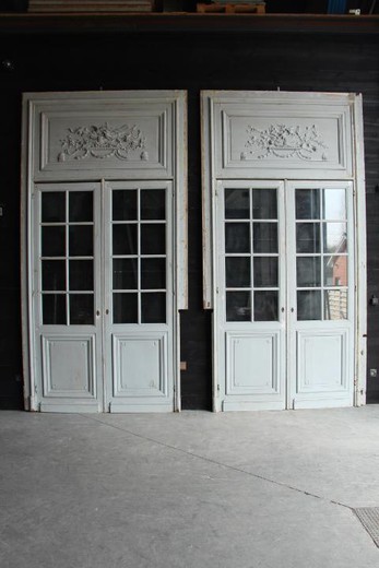 антикварная мебель - двустворчатые двери