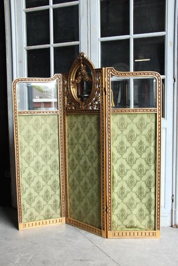 antique furniture screen in wood