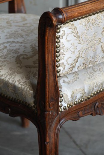 antique bench wood textile