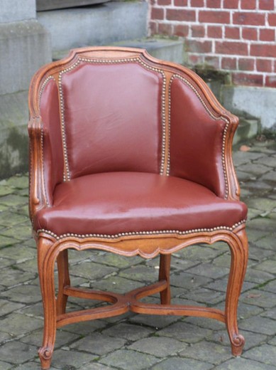 antique furniture leather armchair