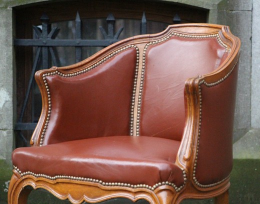 old furniture leather armchair