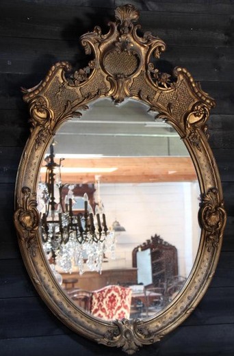 old mirror with gilding