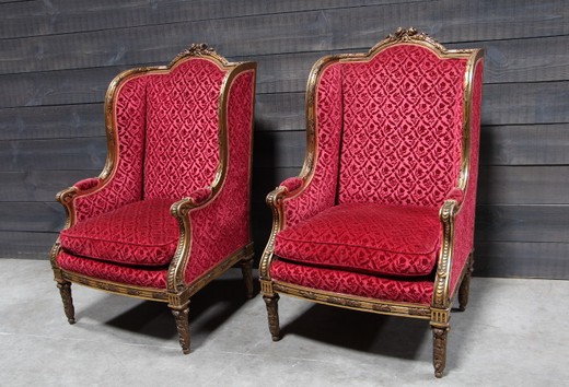 antique furniture pair armchairs