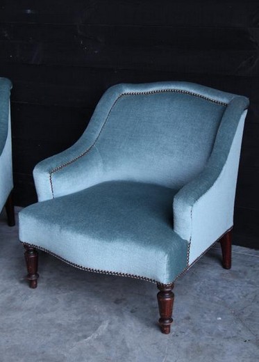 vintage furniture pair armchairs