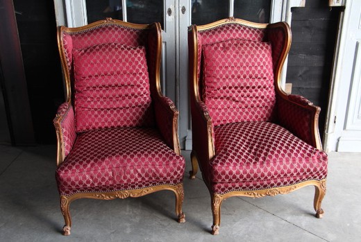 antique furniture pair armchairs