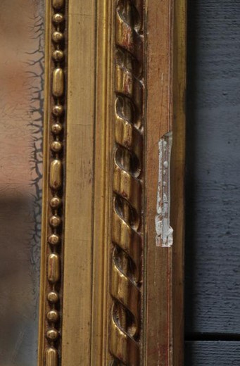 old furniture mirror with gilding